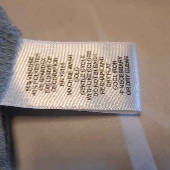 cable and gauge hooded sweater with pockets, size M, gray - Picture 3 of 4